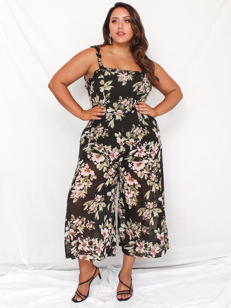 Wynwood Jumpsuit - Black Floral