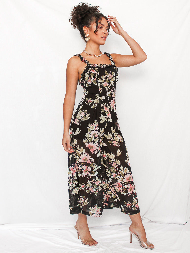 Wynwood Jumpsuit - Black Floral