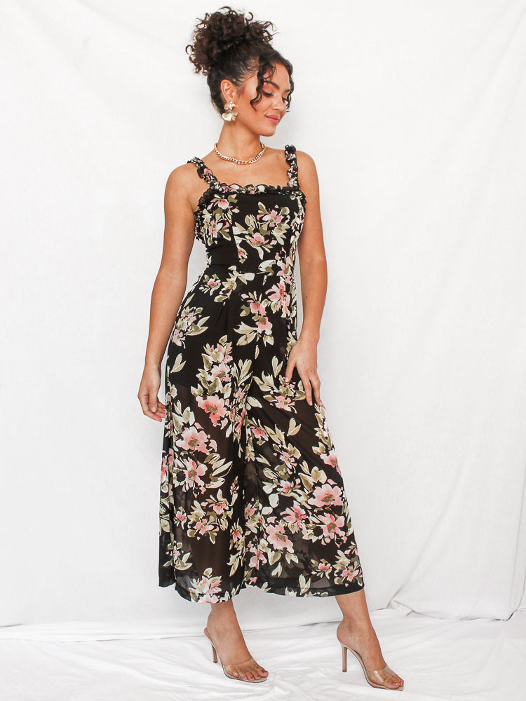 Wynwood Jumpsuit - Black Floral