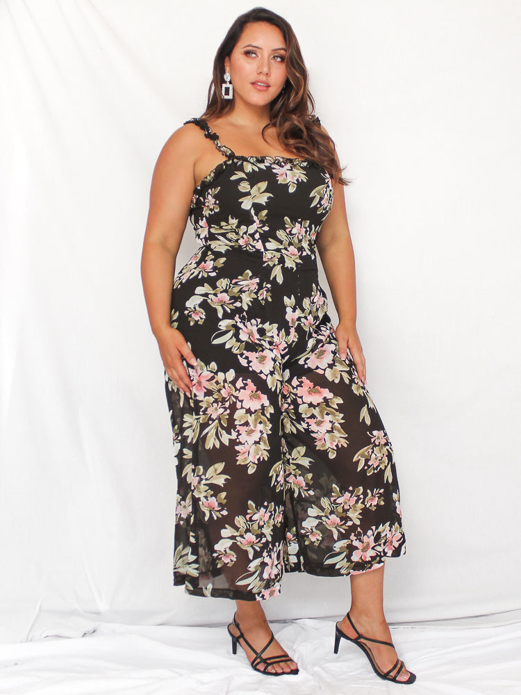 Wynwood Jumpsuit - Black Floral