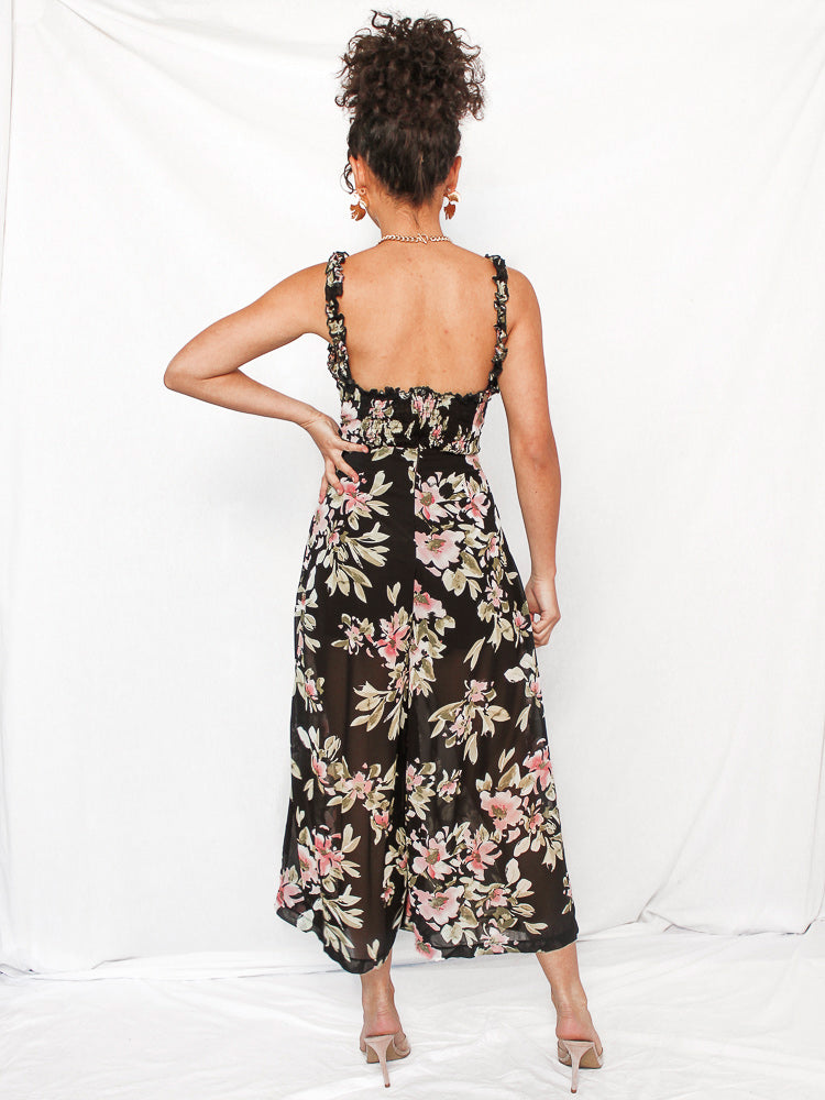 Wynwood Jumpsuit - Black Floral