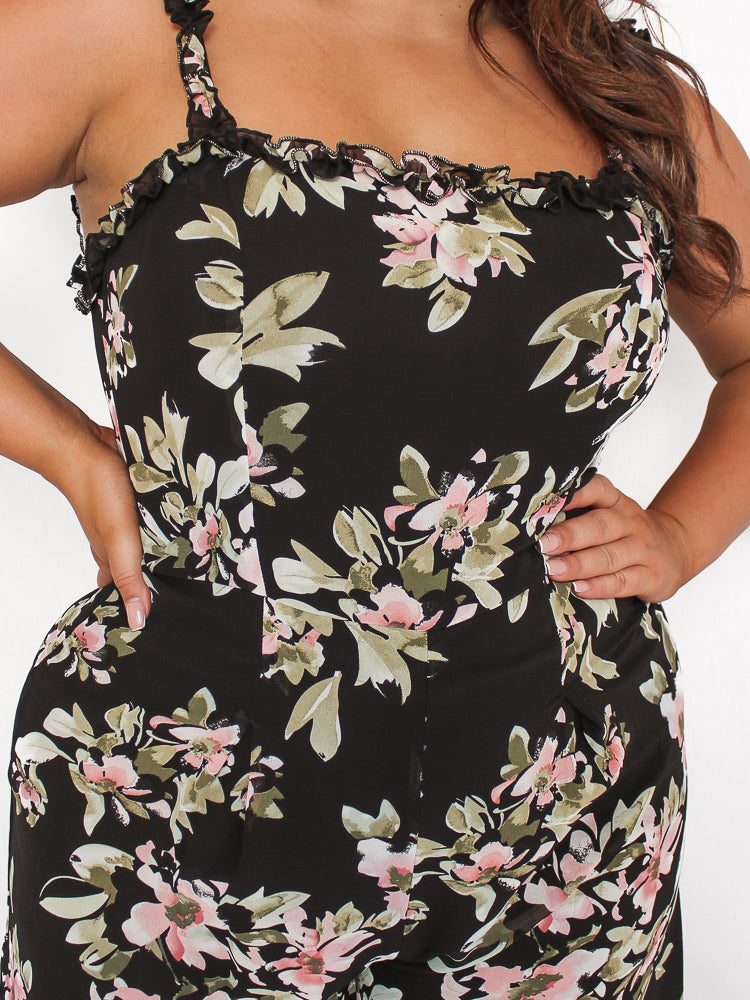 Wynwood Jumpsuit - Black Floral