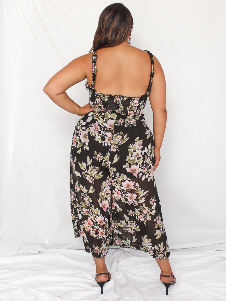 Wynwood Jumpsuit - Black Floral