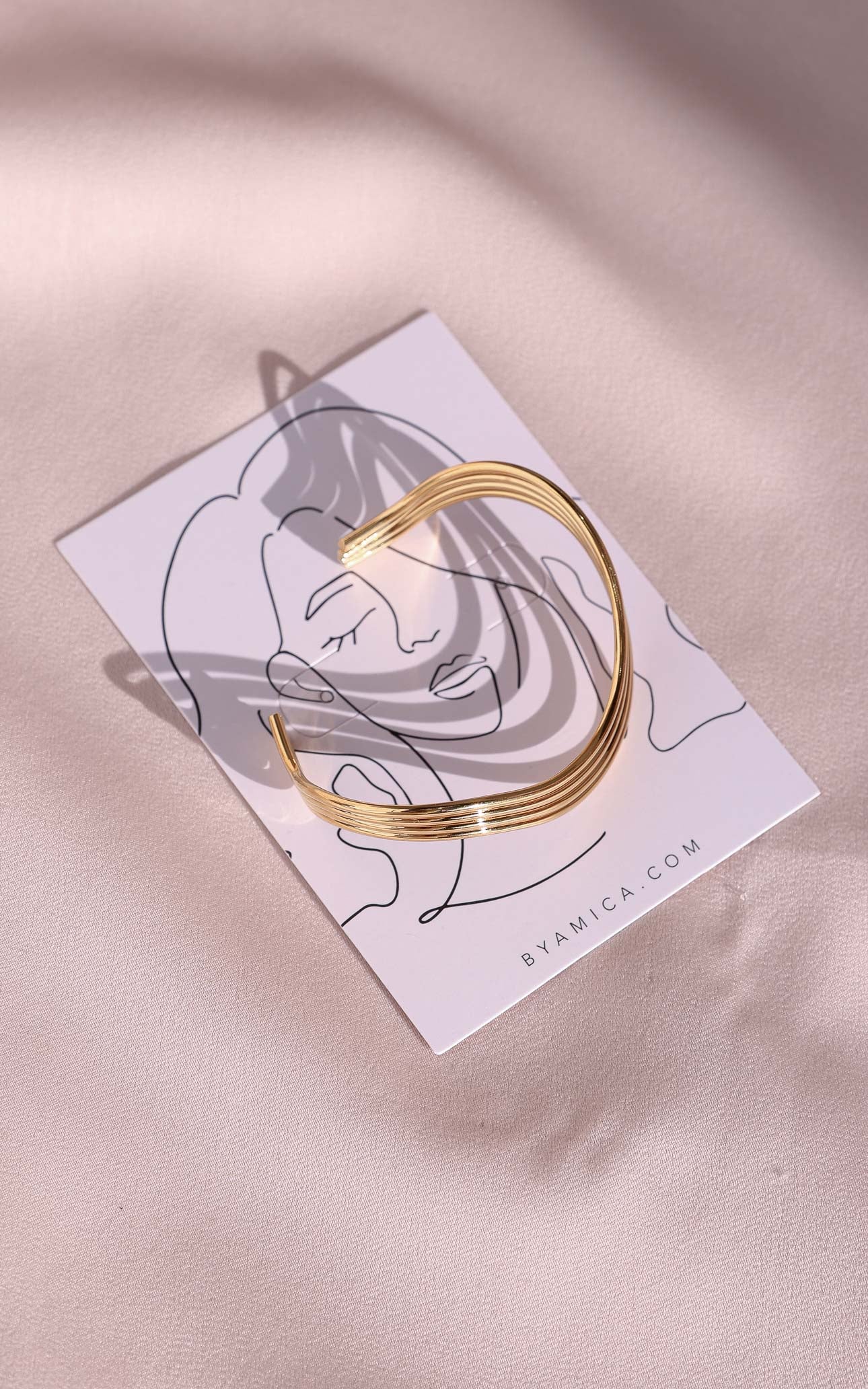 Waverly Cuff Bangle - Multi Gold Dip