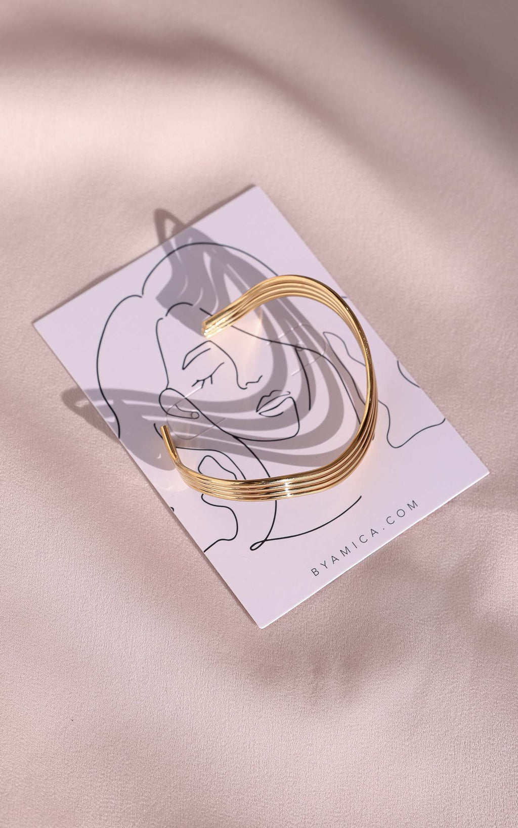 Waverly Cuff Bangle - Multi Gold Dip