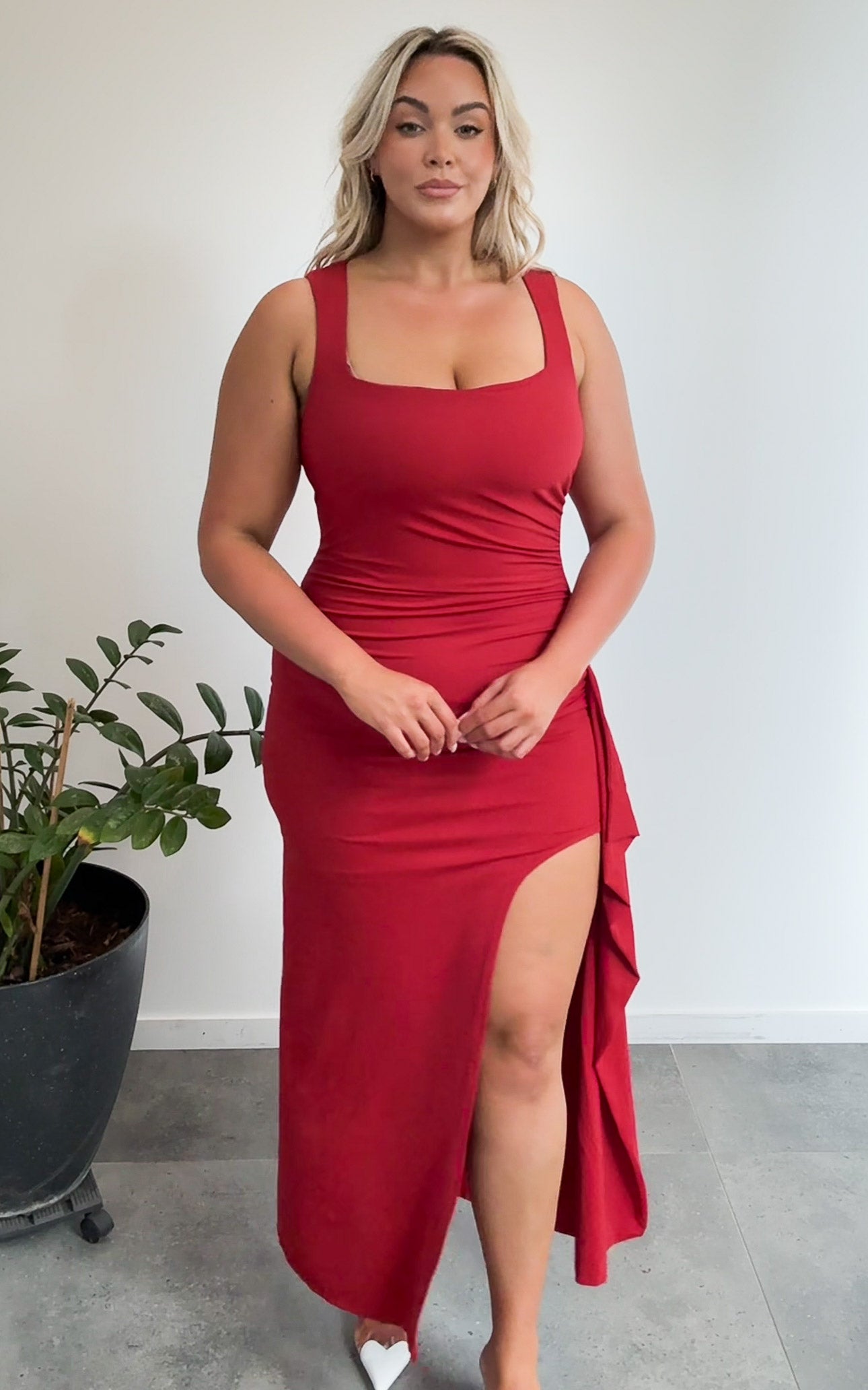 Yazmin Maxi Dress - Wine Red