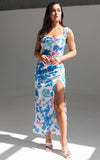 Zamira Maxi Dress - Blue Floral