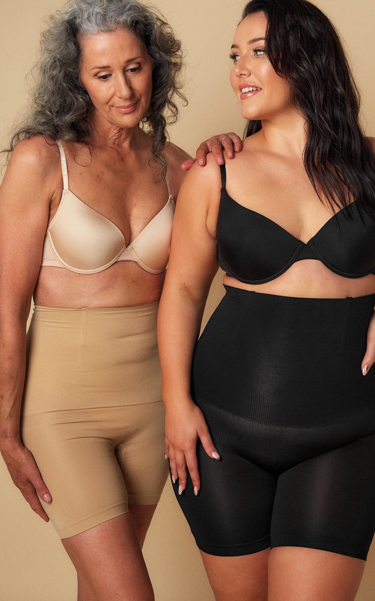 Zaria High Waisted Boning Shapewear Control Shorts - Warm Nude
