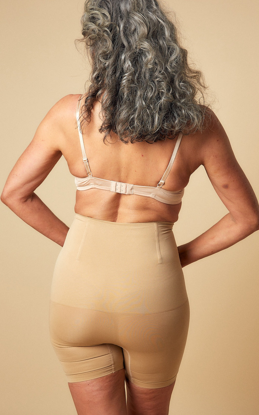 Zaria High Waisted Boning Shapewear Control Shorts - Warm Nude