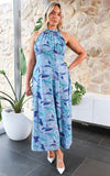 Zariko Maxi Dress - Blue Multi Print