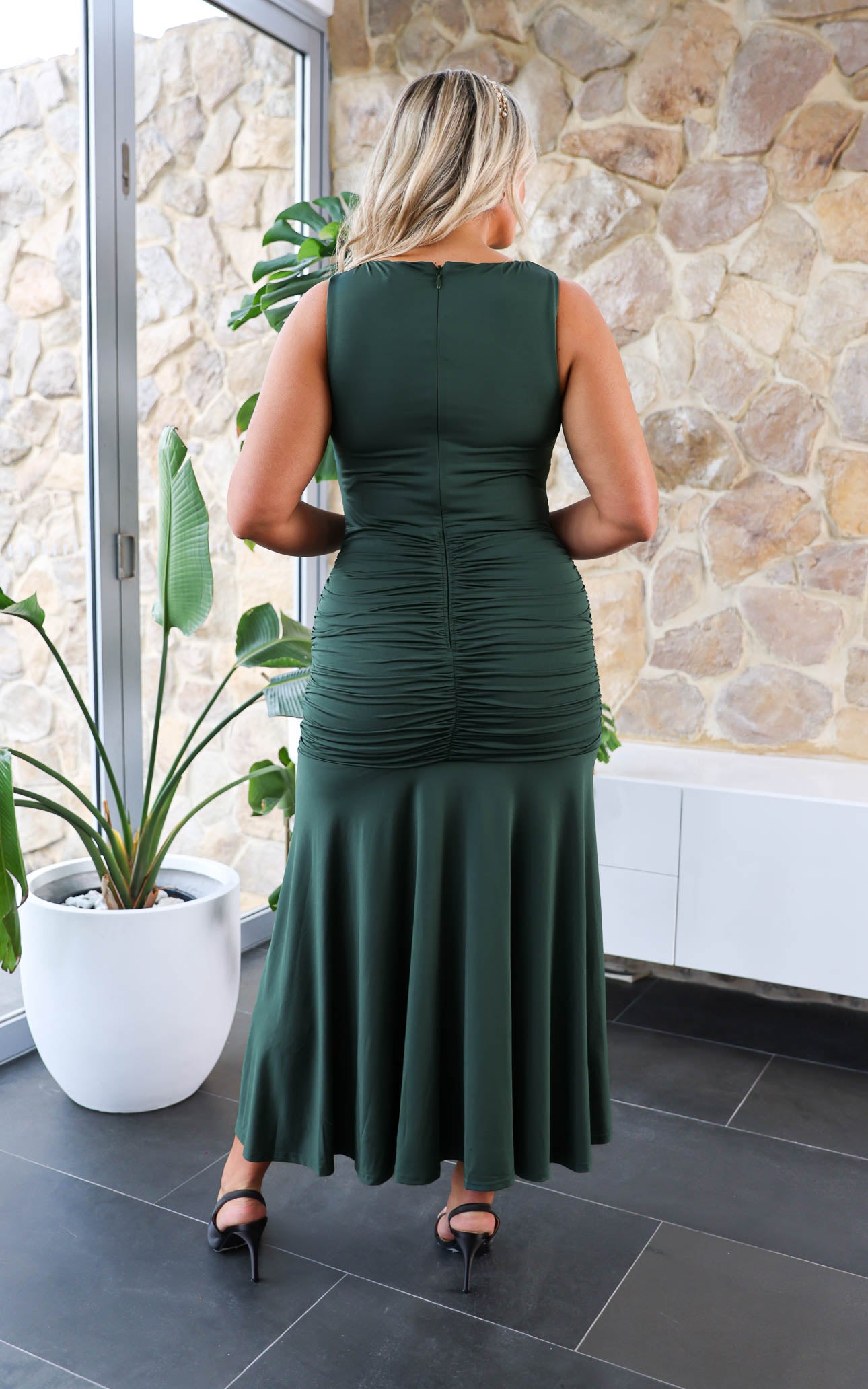 Zaya Maxi Dress - Dark Emerald