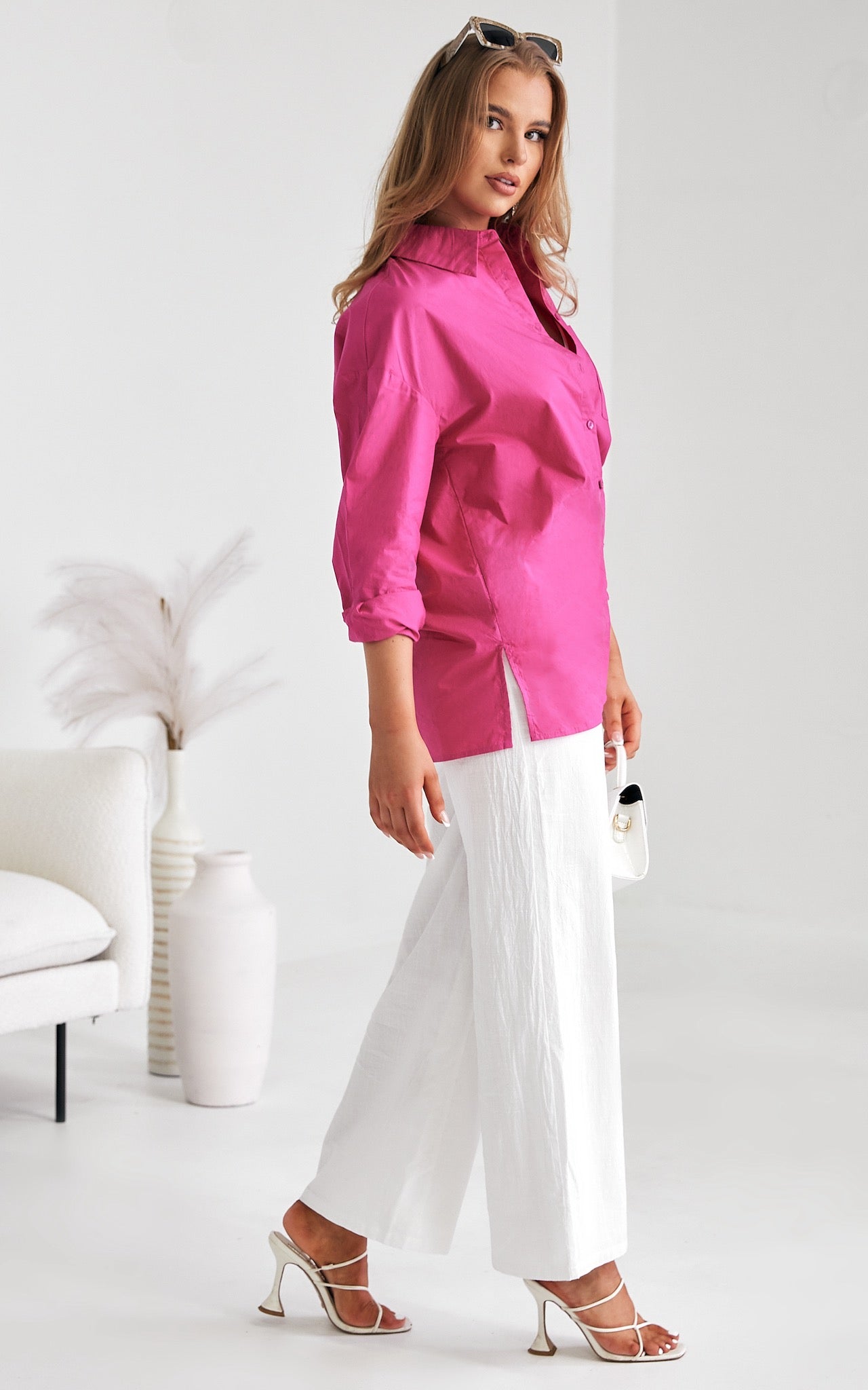 Zone Blouse - Hot Pink