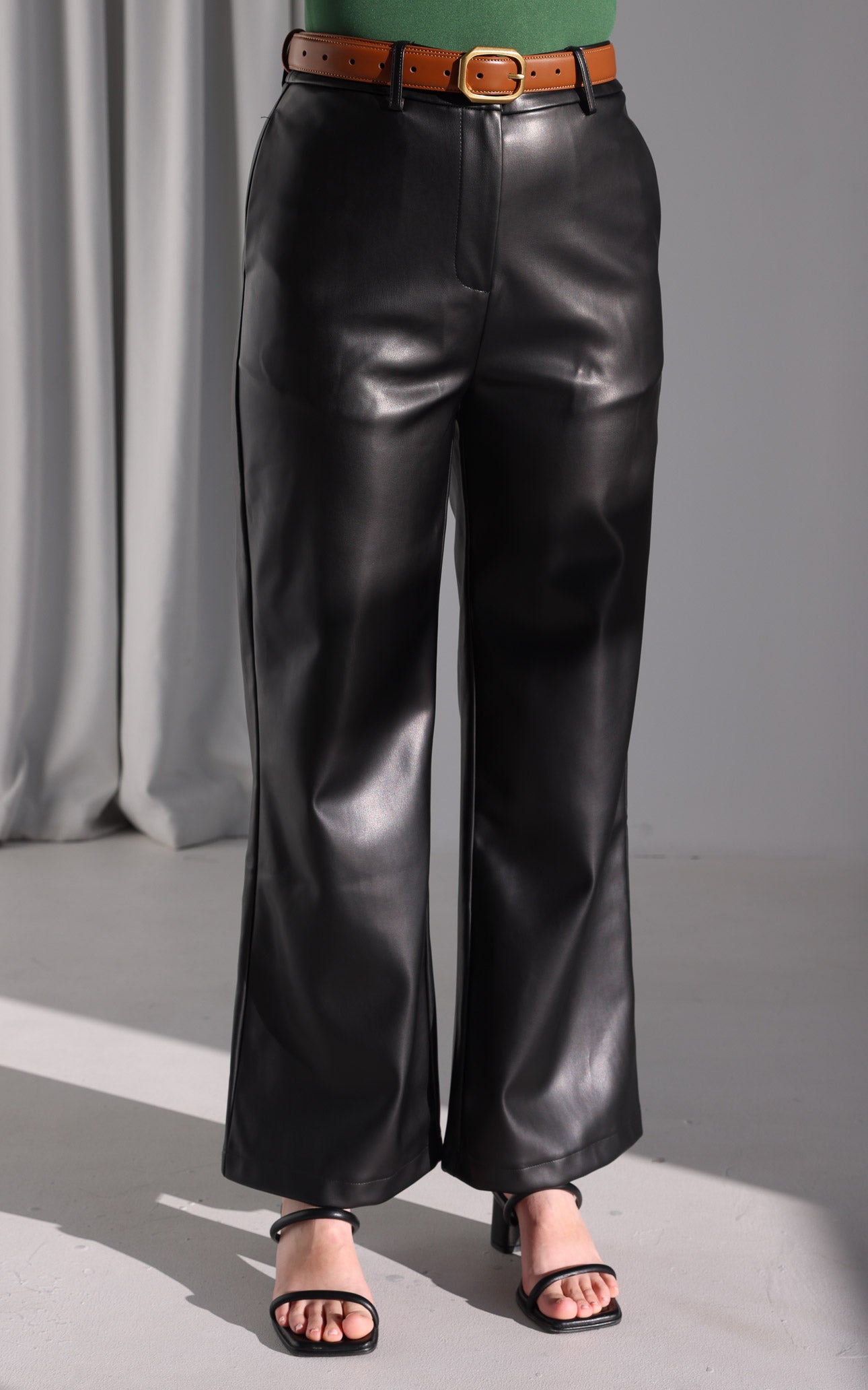 Zarlie Faux Leather Pants - Black