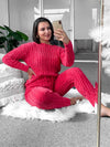 Chanelle Knit Top - Hot Pink