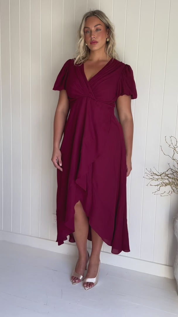 Jovana Maxi Dress - Wine