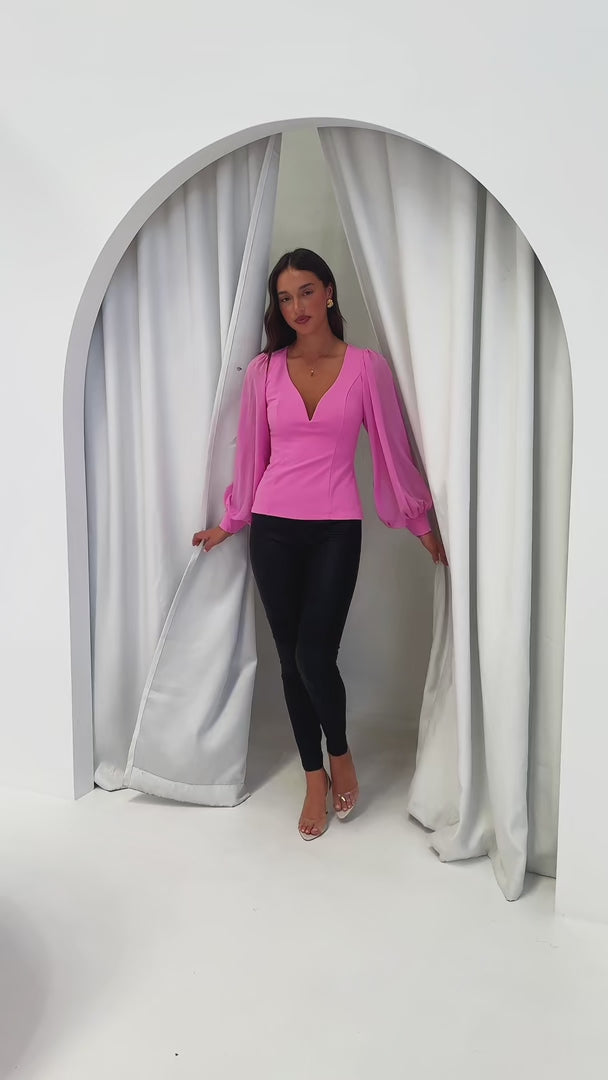 Tammy Long Sleeve Top - Pink