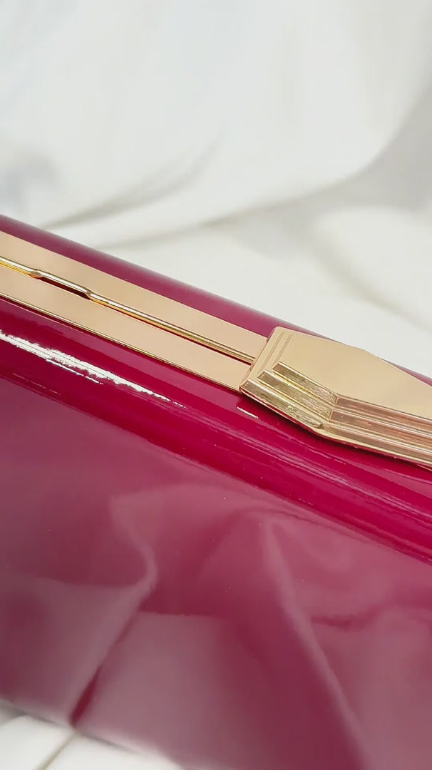 Braxton Clutch Bag - Burgundy Wine