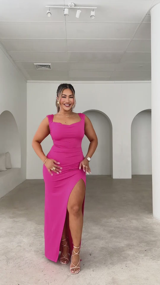 Parson Maxi Dress - Hot Pink