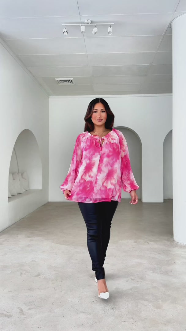 Baylene Top - Pink Floral