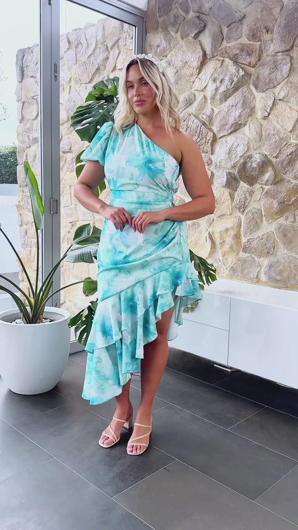 Dayton Maxi Dress - Mint Blue Floral