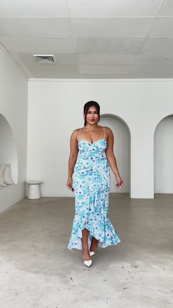 Venetia Maxi Dress - Blue Floral