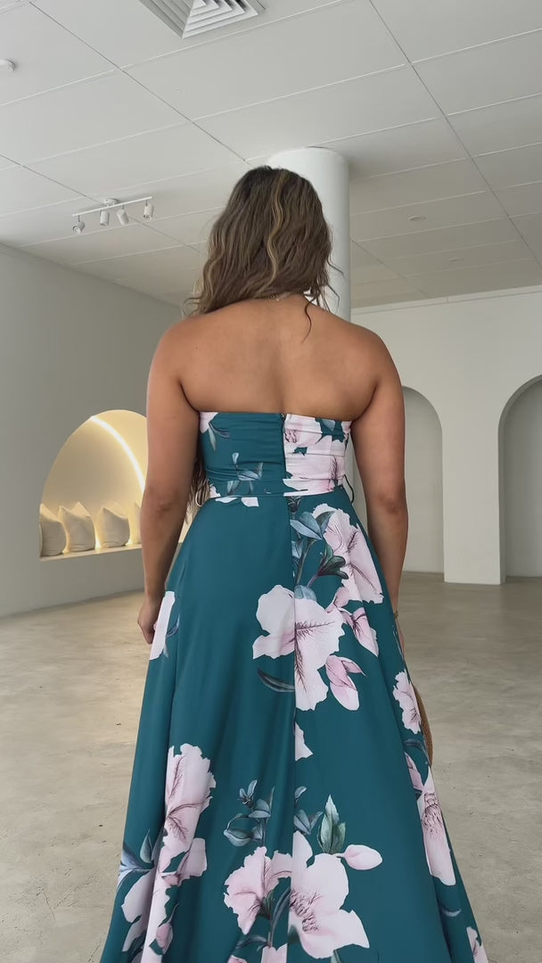 Tamra Maxi Dress - Green Floral