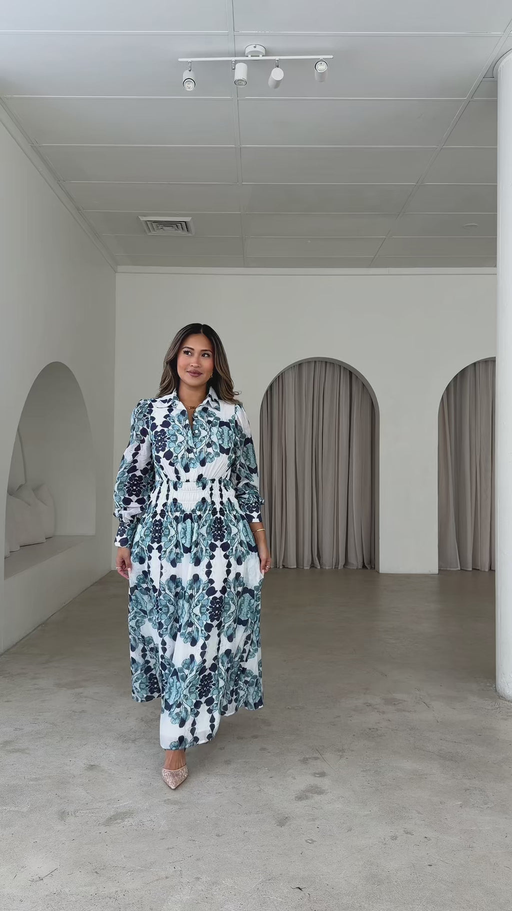 Novella Maxi Dress - Blue Print