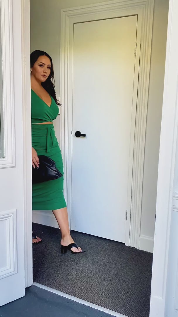 Mimi Sleeveless Midi Dress - Green