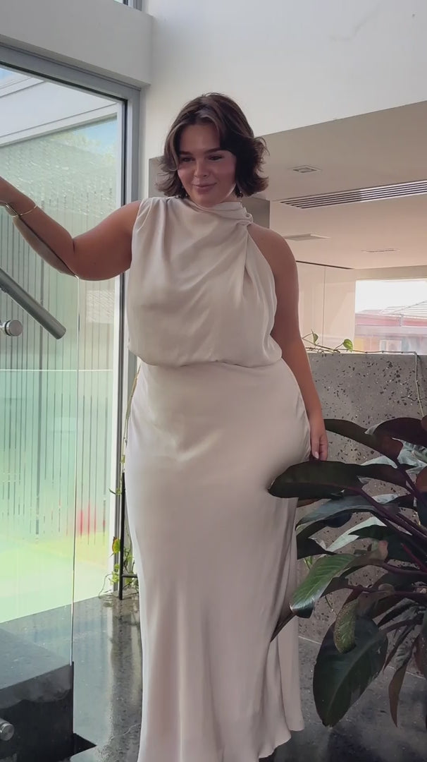 Cobero Maxi Dress - Cream Bone