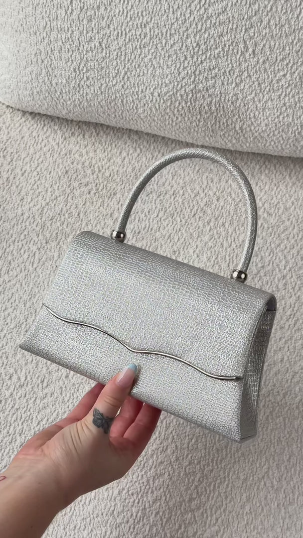 Jalisa Texture Bag - Silver Metallic
