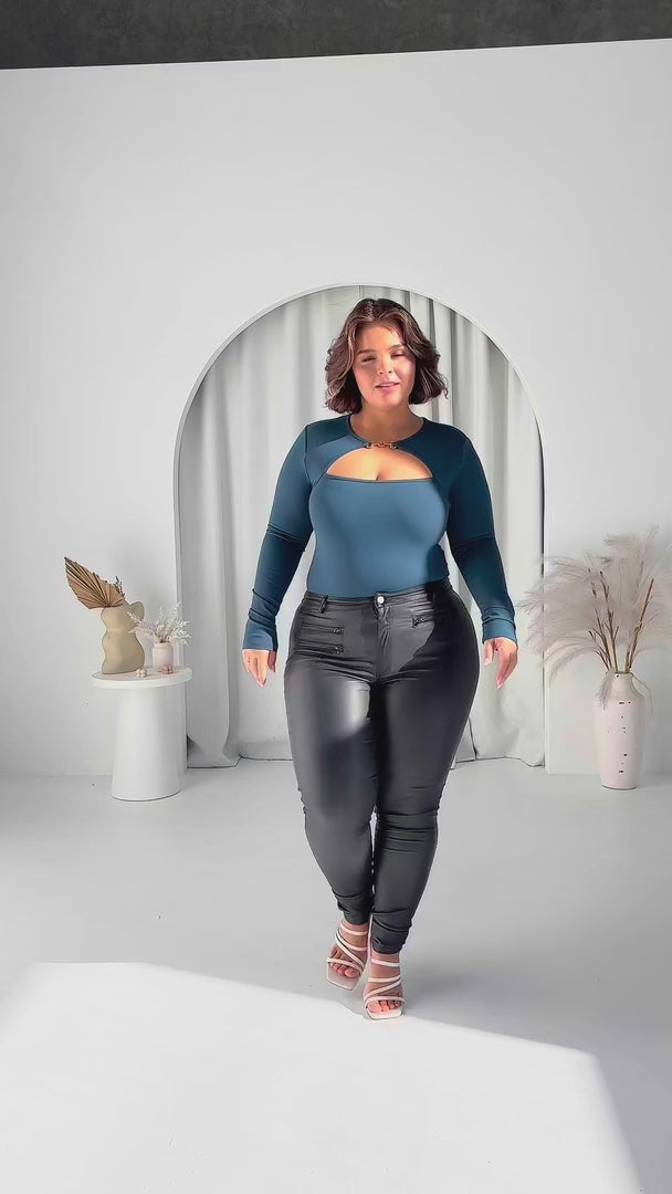 Geneva Bodysuit - Teal Blue