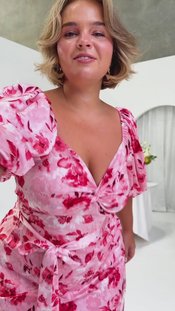Janice Maxi Dress - Pink Floral