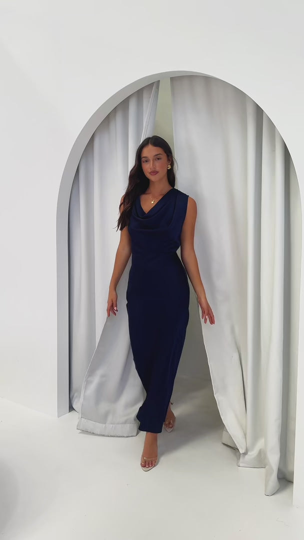 Octavie Maxi Dress - Petrol Blue