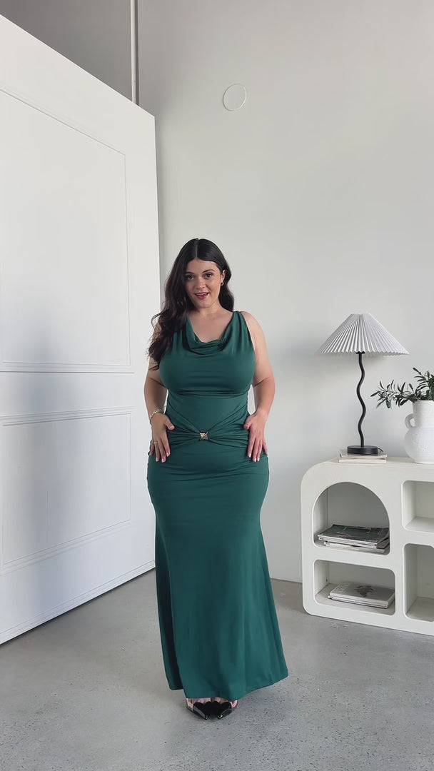 Aubriella Maxi Dress - Emerald Green