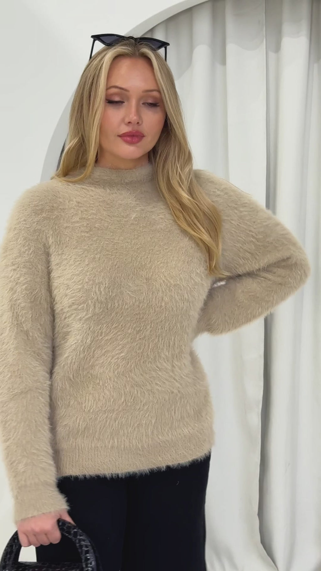Teddy Knit Jumper - Beige