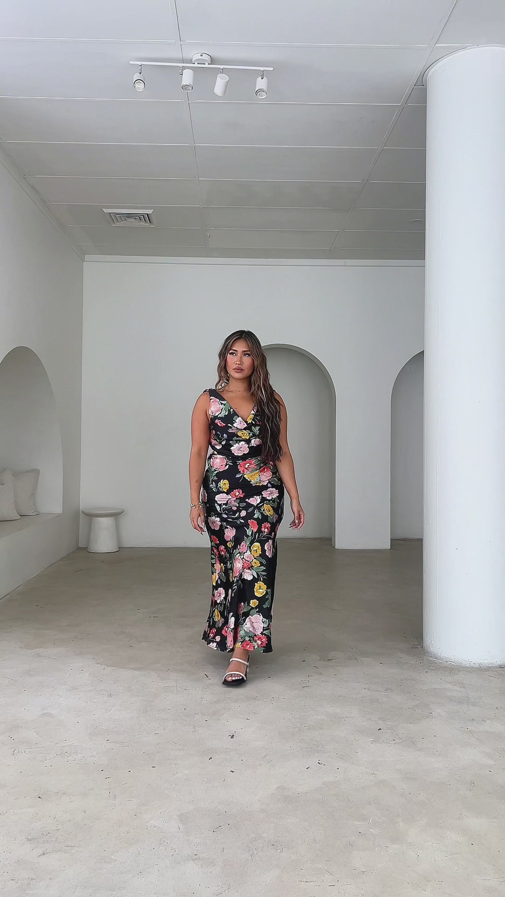 Schiffer Maxi Dress - Black Floral