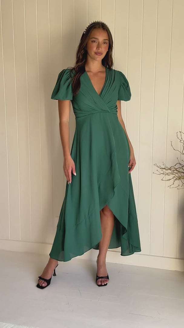 Jovana Maxi Dress - Emerald Green