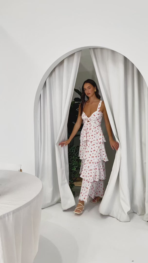 Cherika Maxi Dress - White Floral