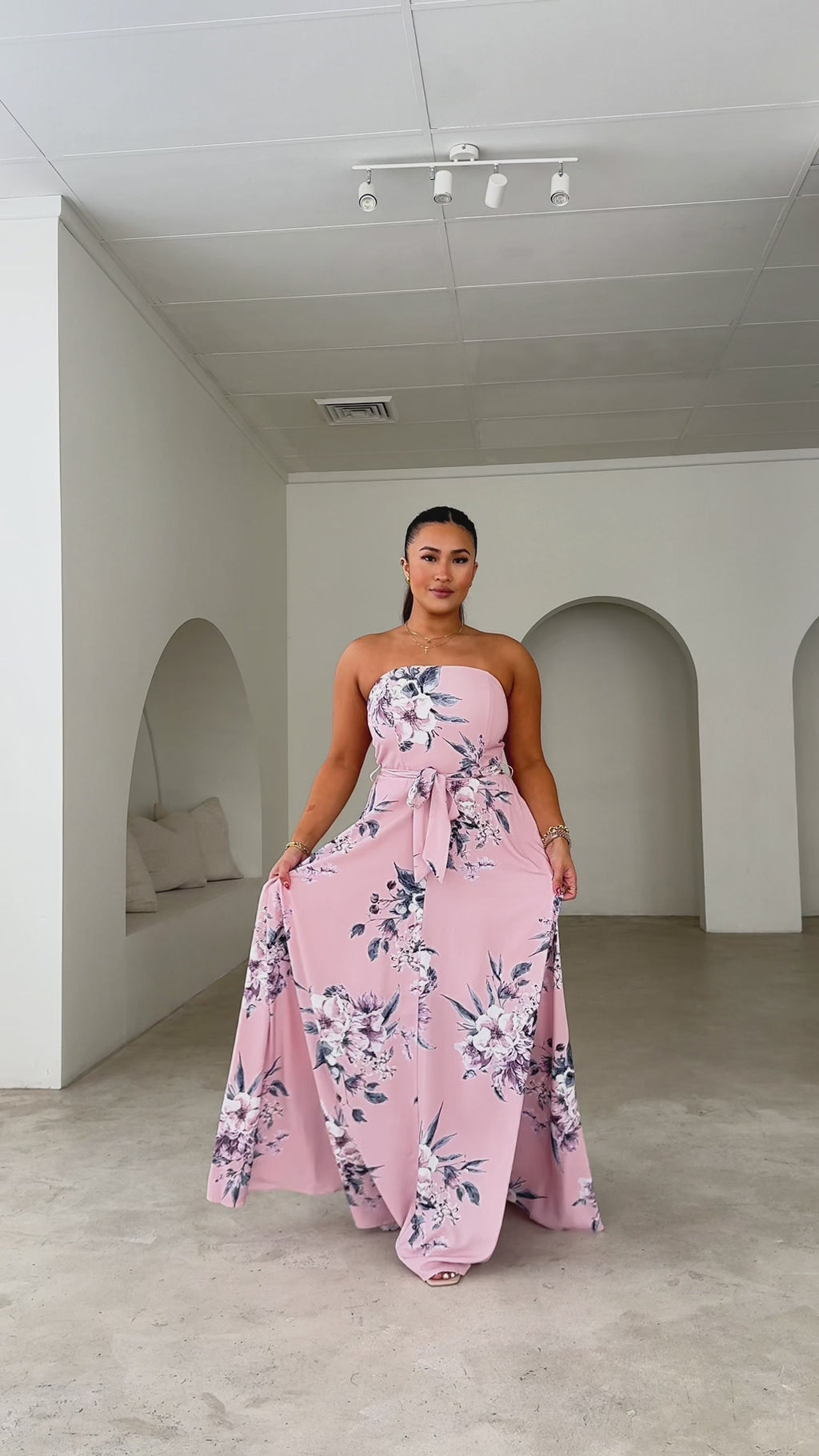 Tamra Maxi Dress - Pink Floral