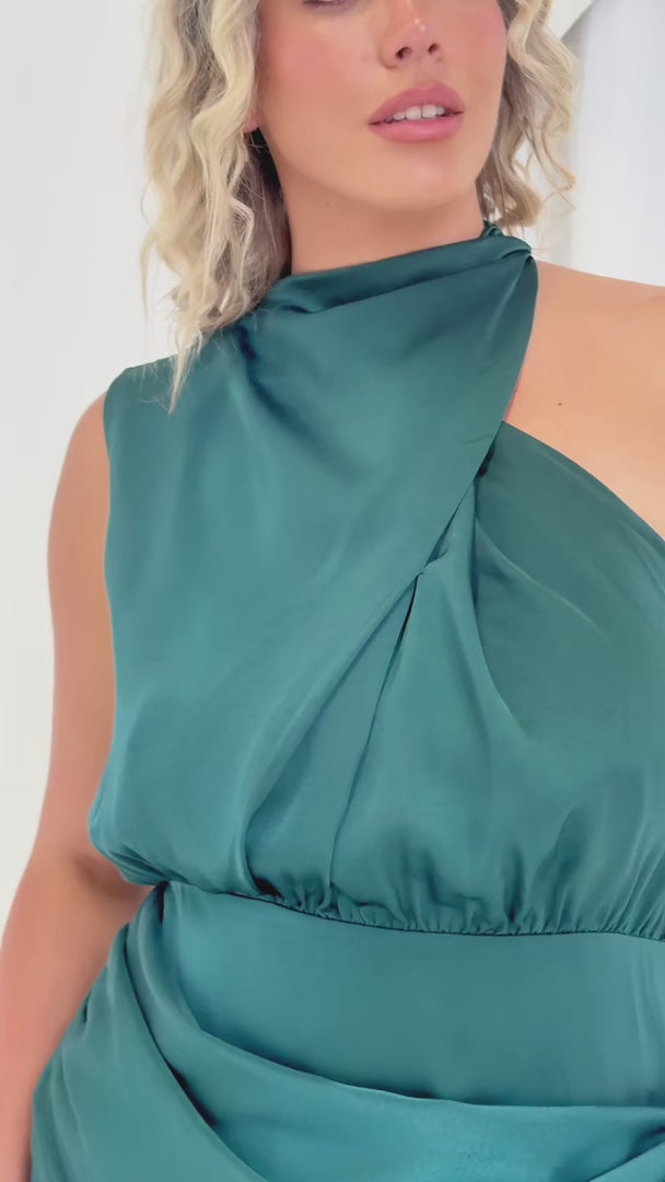 Iluka Mini Dress - Teal Green
