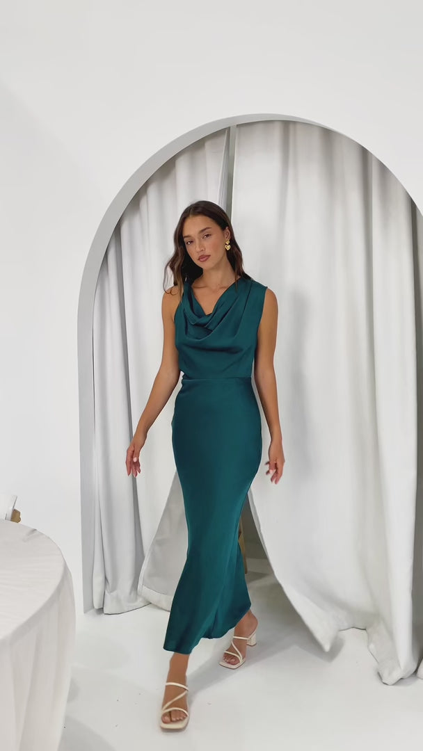 Octavie Maxi Dress - Teal Green