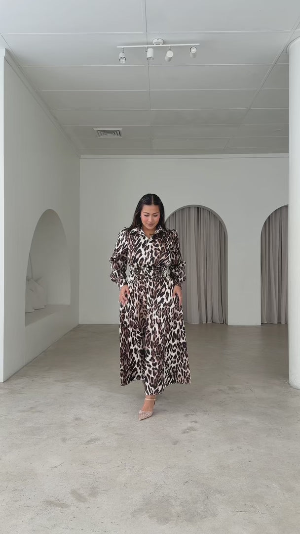 Novella Maxi Dress - Leopard Print
