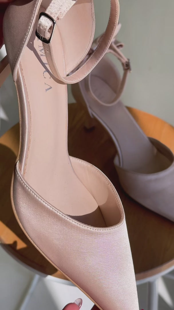 Borelli Heels - Champagne Bow