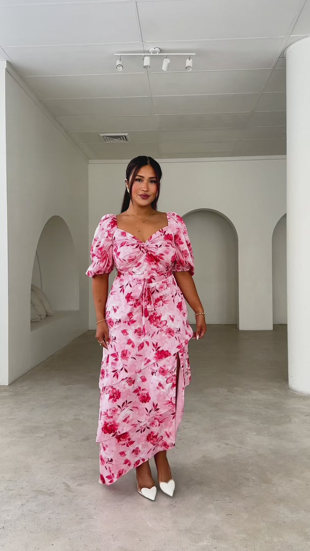 Janice Maxi Dress - Pink Floral