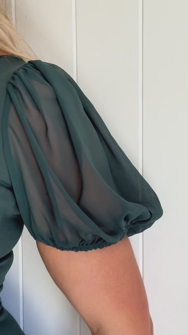 Serene Midi Dress - Emerald