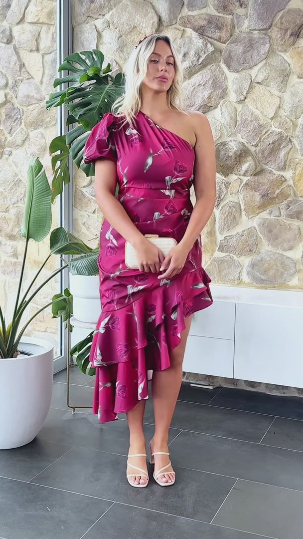 Dayton Maxi Dress - Wine Floral