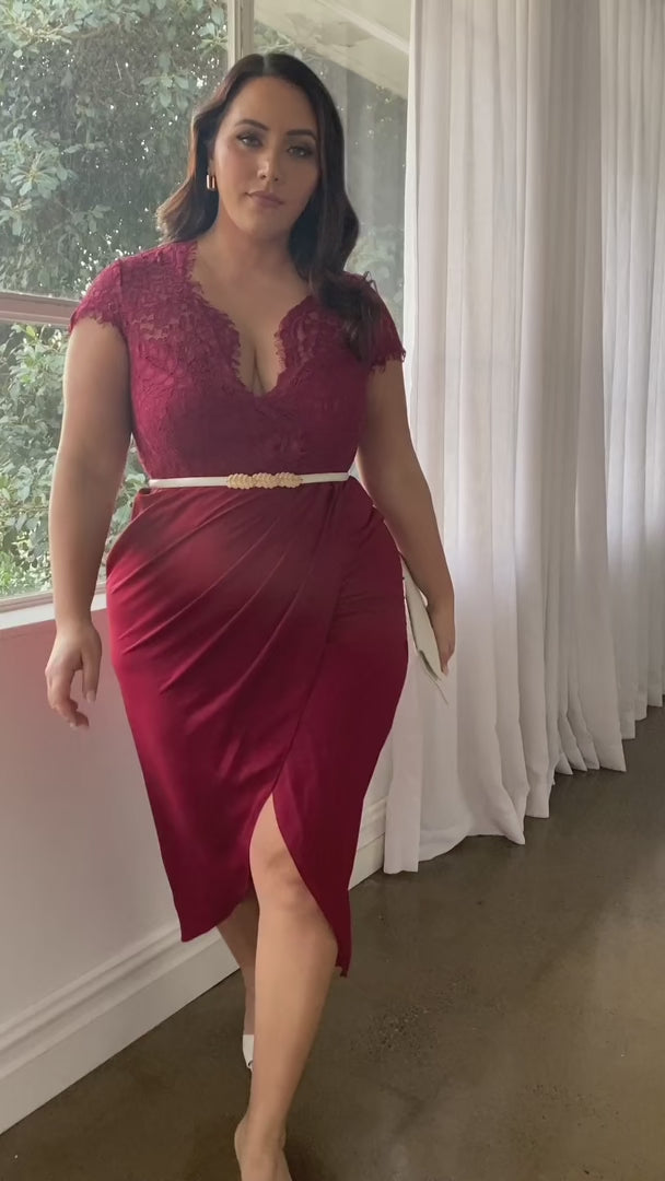 Blessings Dress - Burgundy