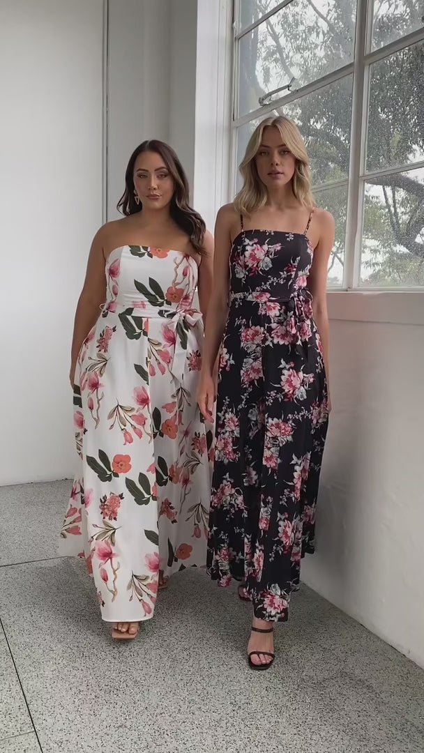 Tamra Maxi Dress - Black Floral