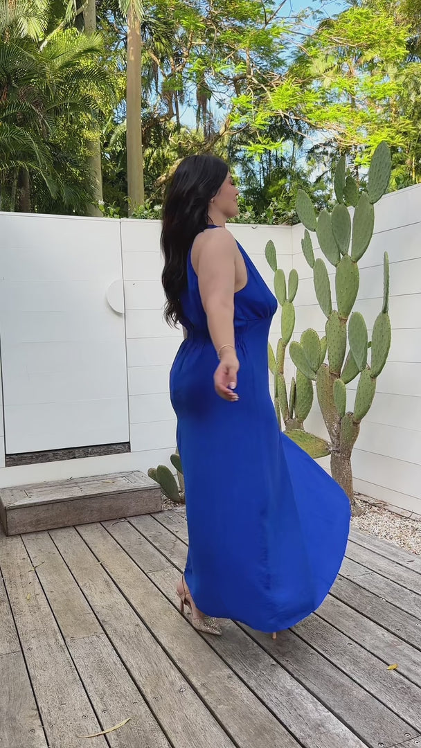 Zariko Maxi Dress - Cobalt Blue