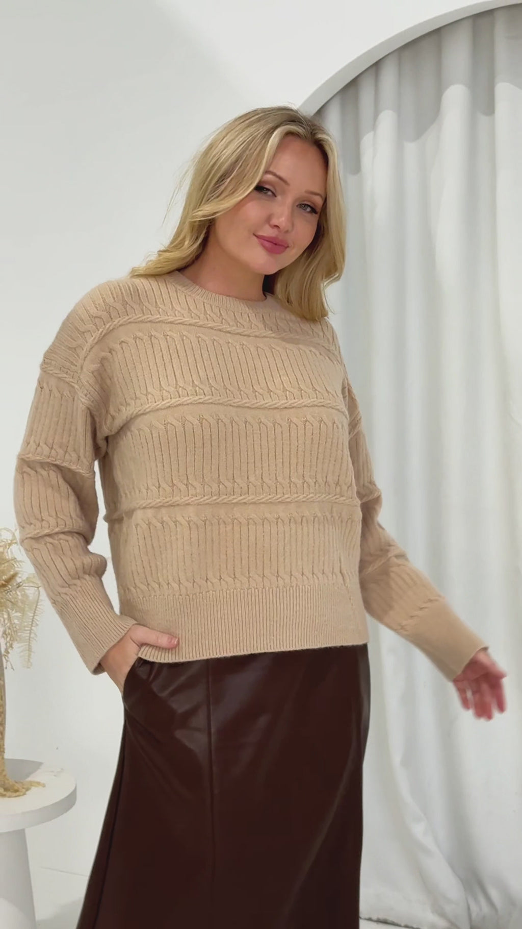 Ashmore Knit Jumper - Latte